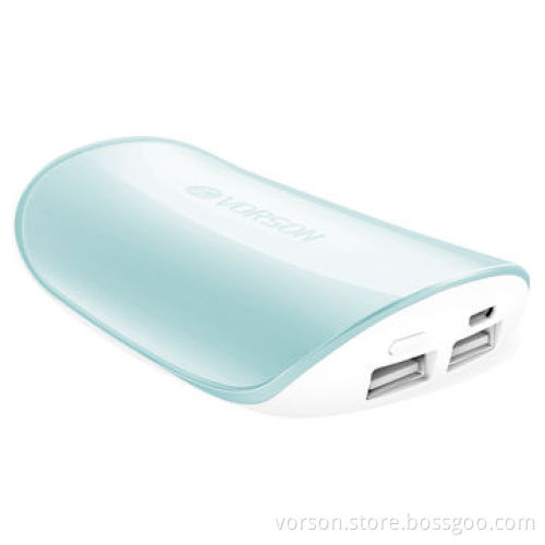 Original Design 6,000mAh Power Bank with Bi-color Injection Mold, Li-polymer Battery/Dual-USB Output